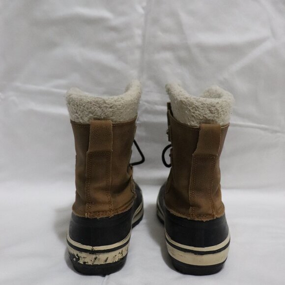 Outbound Brown Unisex Lace Up Sherpa Waterproof Outdoor Rain Winter Boots - Picture 3 of 12